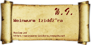 Weinwurm Izidóra névjegykártya